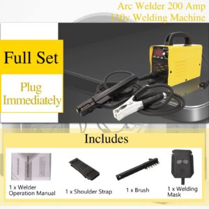 Stick Welder, Welding Machines, Welder Machine 110v, Mini Welder Machine Beginners ARC Welder 200Amp with Display LCD Use Welding Rod Tools