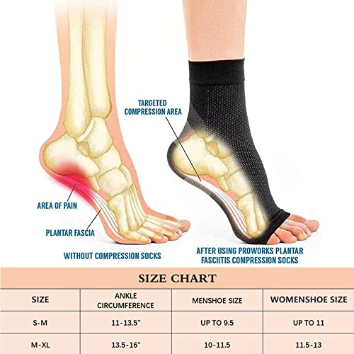 Wuonfsh 3pairs Neuropathy Socks , Ankle brace Socks and Tendonitis compression socks, Plantar Fasciitis, Neuropathy Pain- Brace For Women And Men（L-XL, black&white Gold）