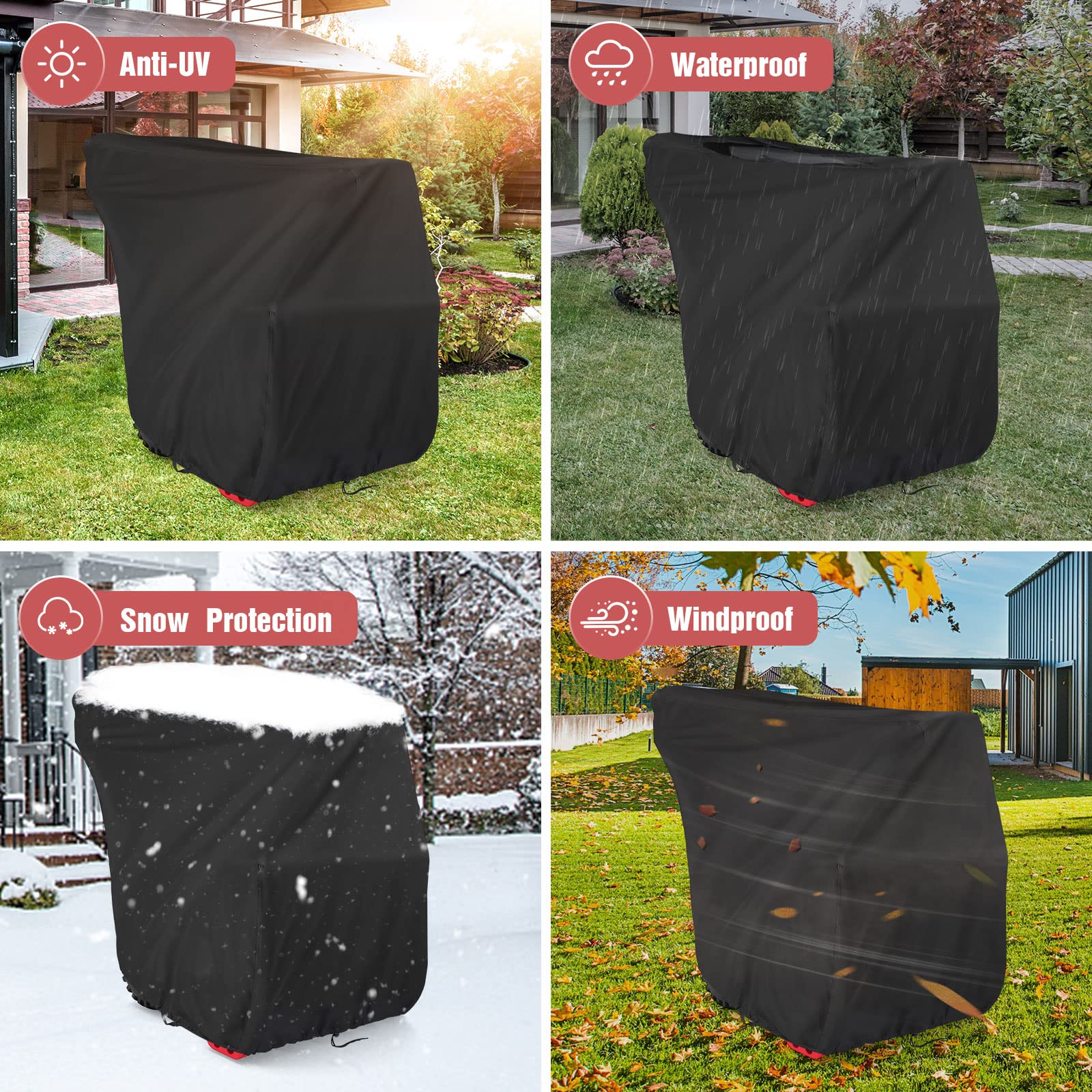 Kasla Snow Blower Covers,Waterproof Snow Blower Cover for Outside,Universal Heavy Duty Snowblower Cover-50"X32"X40"(LxWxH)