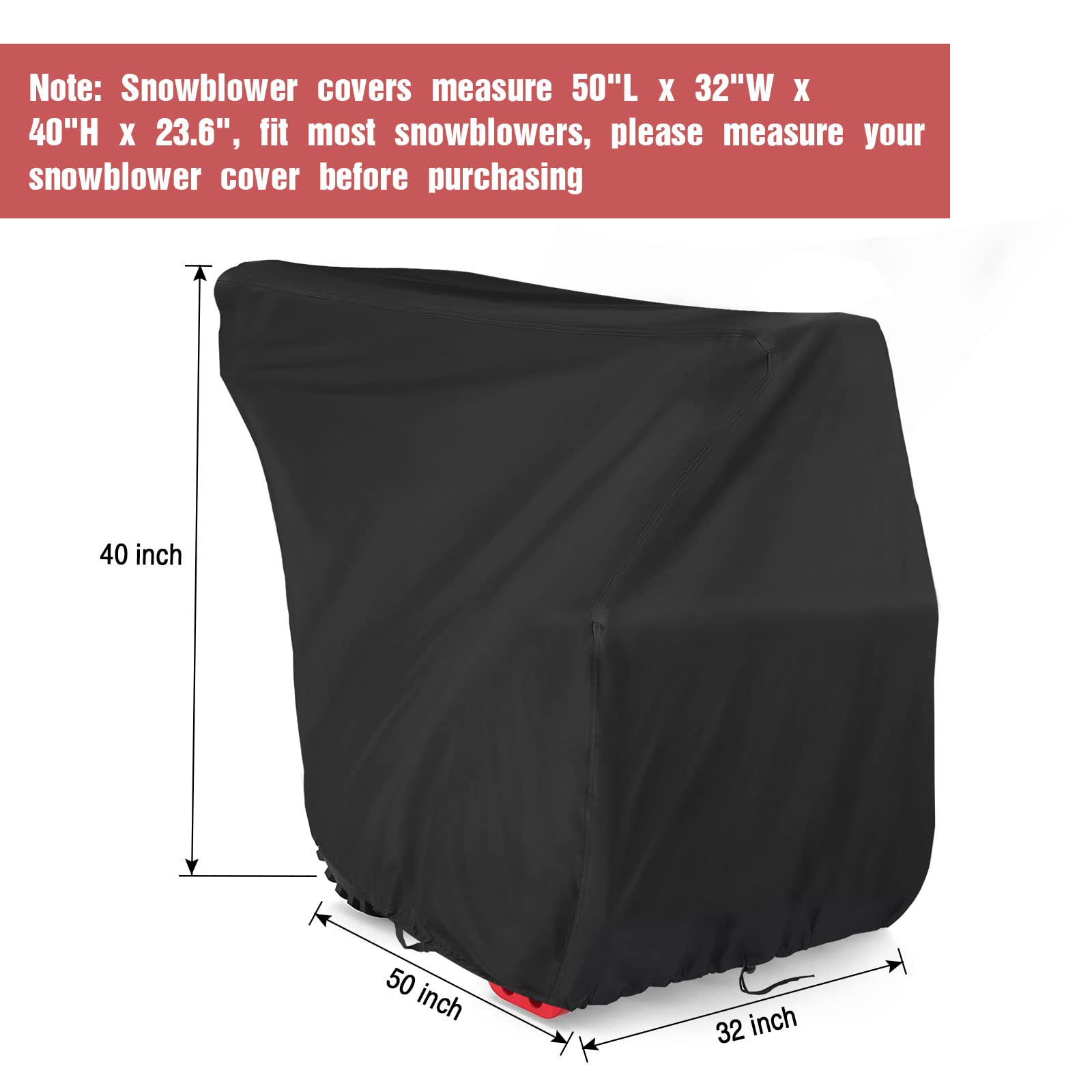 Kasla Snow Blower Covers,Waterproof Snow Blower Cover for Outside,Universal Heavy Duty Snowblower Cover-50"X32"X40"(LxWxH)