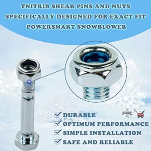 TNITRIB 303160355P / 303160355 for Powersmart Snow Blower Shear Pins Set Four Shear Pins and Nuts