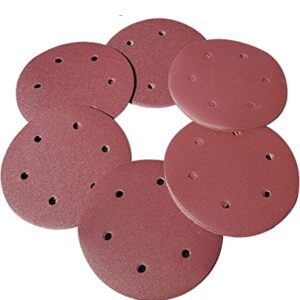 35 PCS 9 Inch 6 Hole Drywall Sanding Discs Set- 40 60 80 120 150 180 240 Grits -9" Hook-and-Loop Aluminum Oxide Abrasive Sander Paper for Drywall Sander