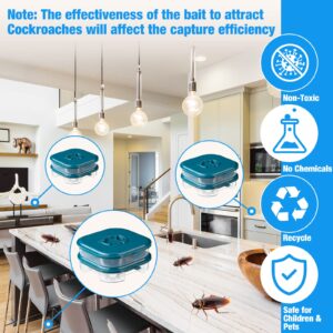 Roach Killer Indoor Infestation Efficient Cockroach Trap Double Layer Roach Trap Reusable Safe Cockroach Killer for Ants Pet Outdoor Indoor Home (2 Pieces)