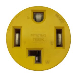 Parkworld 62961 NEMA L14-30P to 14-30R Adapter 4-Prong Generator 30A Locking Plug to Dryer 4-Prong 30A Outlet (Yellow)