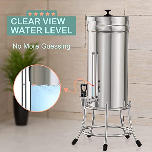 Sight Glass Spigot, Clear View Water Level with Red Floating Ball, Durable Metal Material, Compatible with The Original Gravity-Fed Water Filtration System (10")