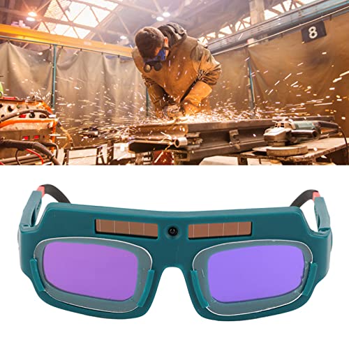 Asixxsix Solar Auto Darkening Welding Goggle, Welder Safety Protective Arc Welding Glasses Helmet Auto Dimming Glasses Protect Eyes from Piercing Block Welding Slag and Prevent Splashing