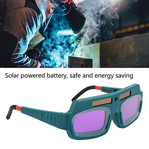 Asixxsix Solar Auto Darkening Welding Goggle, Welder Safety Protective Arc Welding Glasses Helmet Auto Dimming Glasses Protect Eyes from Piercing Block Welding Slag and Prevent Splashing