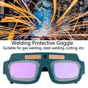 Asixxsix Solar Auto Darkening Welding Goggle, Welder Safety Protective Arc Welding Glasses Helmet Auto Dimming Glasses Protect Eyes from Piercing Block Welding Slag and Prevent Splashing