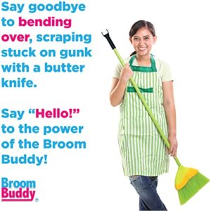 Broom Buddy Broom Scraper | Attaches to The End of Your Broom, Scrapes Stuff Off The Floor | Installs in Seconds | Fits Nearly Any Broom (1)