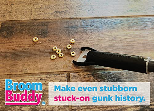 Broom Buddy Broom Scraper | Attaches to The End of Your Broom, Scrapes Stuff Off The Floor | Installs in Seconds | Fits Nearly Any Broom (1)