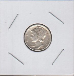 1941 d winged liberty head or"mercury" (1916-1945) (90% silver) dime very choice uncirculated