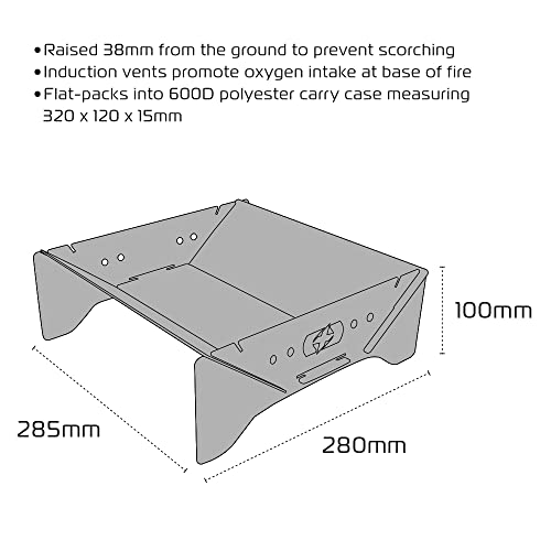 Oxford FirePit (inc case) Compact Flat-Pack Barbeque Grill