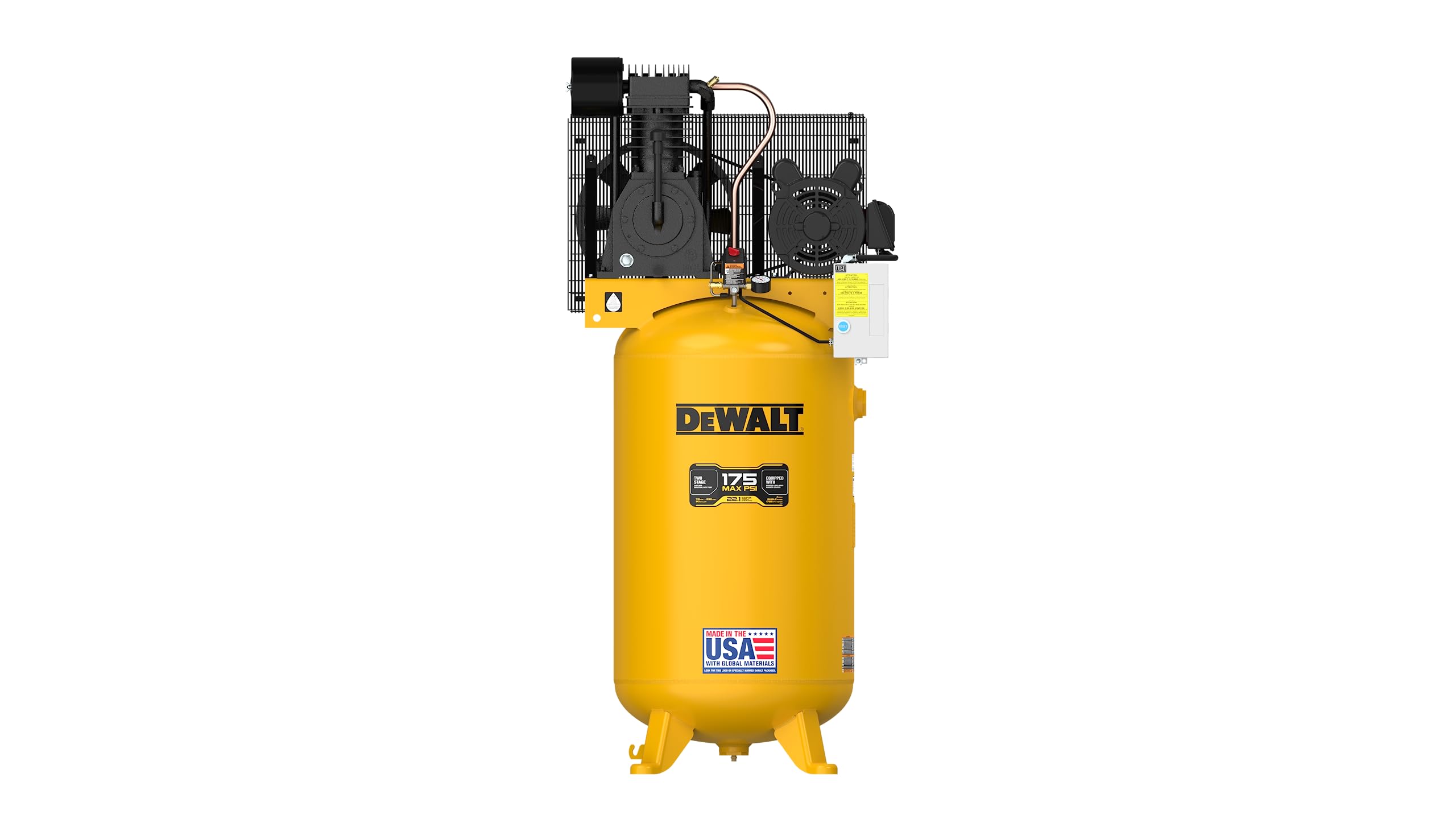 DEWALT 80 Gallon 7.5HP 175PSI Vertical Stationary Air Compressor (DXCM804.COM)