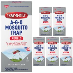 enoz trap-n-kill mosquito trap refills - 2 replacement sticky pads (pack of 6) - traps and kills mosquitoes - water and sticky pad design - safe and effective - reusable mosquito trap