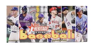 2022 topps heritage high number hobby box (24 packs/9 cards: 1 auto or relic)