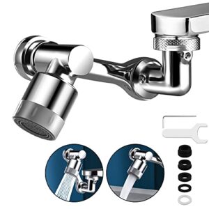 faucet extender, 1080° rotating faucet extender aerator, splash filter faucet aerator, kitchen tap extend, large-angle swivel faucet aerator sink face wash attachment with 2 water outlet modes