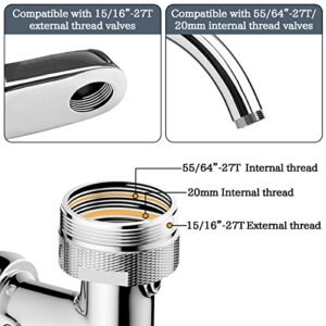 Faucet Extender, 1080° Rotating Faucet Extender Aerator, Splash Filter Faucet Aerator, Kitchen Tap Extend, Large-Angle Swivel Faucet Aerator Sink Face Wash Attachment with 2 water outlet modes