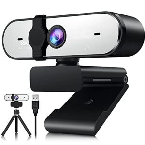 cambase with microphone camera for computer,0.1 second auto-focus,2k full hd webcams,dual microphone & cover web camera,for youtube/obs/facebook/gaming/zoom/skype/facetime/teams/twitch/etc