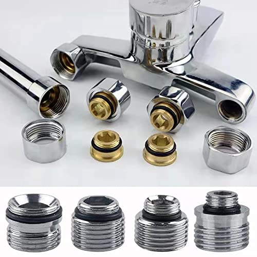 Brass Faucet Adapter, Male Thread Bathroom Tap Aerator Connector for Sink Faucet Water Purifier Adapter Aerator (M20 X G3/4")