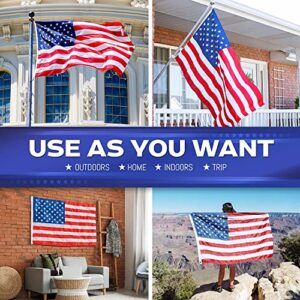 American Flag Outdoor Heavy Duty, Thickened, US Flag, American Flag 3x5 FT Durable, All Weather Nylon, UV Fade Proof, Flag Outdoor High Wind - Patriotic Decorations, Double Stitched & Brass Grommets