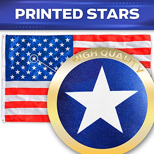 American Flag Outdoor Heavy Duty, Thickened, US Flag, American Flag 3x5 FT Durable, All Weather Nylon, UV Fade Proof, Flag Outdoor High Wind - Patriotic Decorations, Double Stitched & Brass Grommets