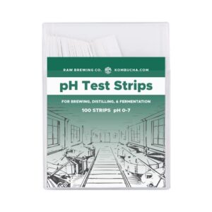 kombucha.com ph test strips for brewing, distilling, and fermentation (100 test strips, 0-7 ph range)