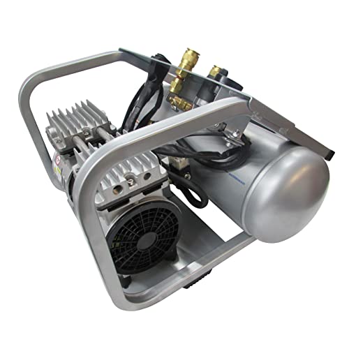 California Air Tools 2010SP Ultra Quiet and Oil-Free Lightweight 1.0 HP 2-Gal Steel Air Compressor, Silver