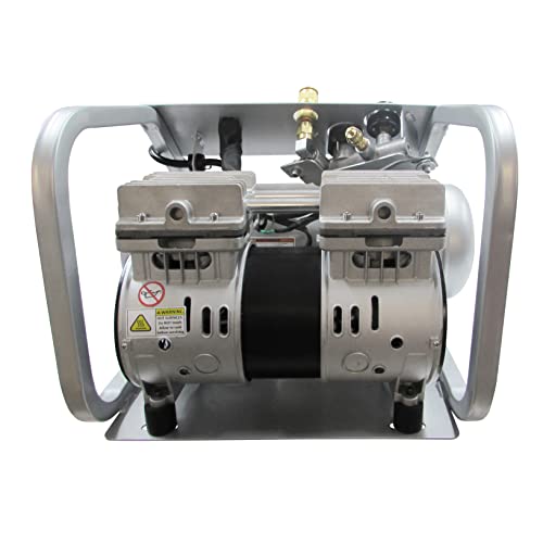 California Air Tools 2010SP Ultra Quiet and Oil-Free Lightweight 1.0 HP 2-Gal Steel Air Compressor, Silver