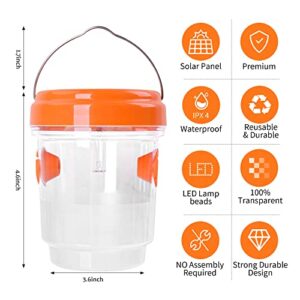 Wasp Trap, ASpace 2 Pack Wasp Traps Outdoor Hanging, Solar Reusable Yellow Jacket Trap, Easy and Efficient Capture of Yellow Jackets, bee, Fly, Fruit Flies and Other(2Pcs Orange), (ASpace-0)