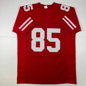 Facsimile Autographed George Kittle San Francisco Red Reprint Laser Auto Football Jersey Size Men's XL