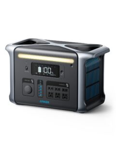 anker 757 portable power station, powerhouse 1229wh lifepo4 battery, 1500w solar generator with 6 ac outlets (solar panel optional), 2 usb-c ports 100w max, led light for camping, rv, power outage (renewed)