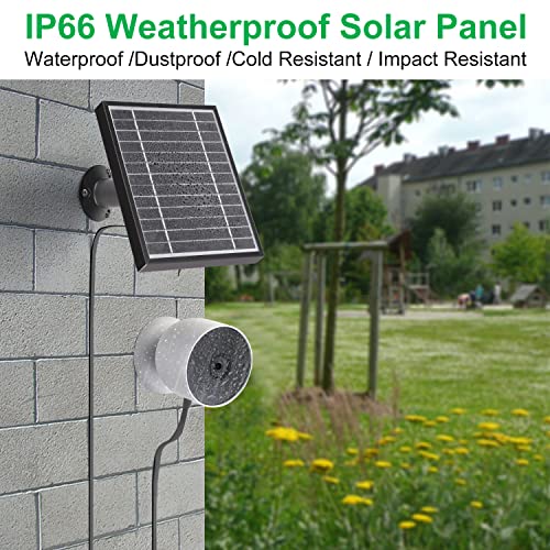 UYODM Solar Panel Compatible with Google Nest Cam Outdoor or Indoor, Battery - 3.5W Solar Panel Power Your Nest Camera Continuously- Black