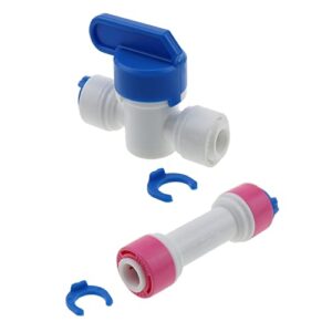 ZZHXSM Water Purifier Connector Accessories 1/4-inch One Way Check Valve and 1/4-inch Check Valve Switch for Water Filtration Systems