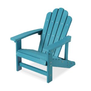 efurden kids adirondack chair, polystyrene adirondack chair for children, easy-maintenance patio chair for outdoor and indoor (blue)