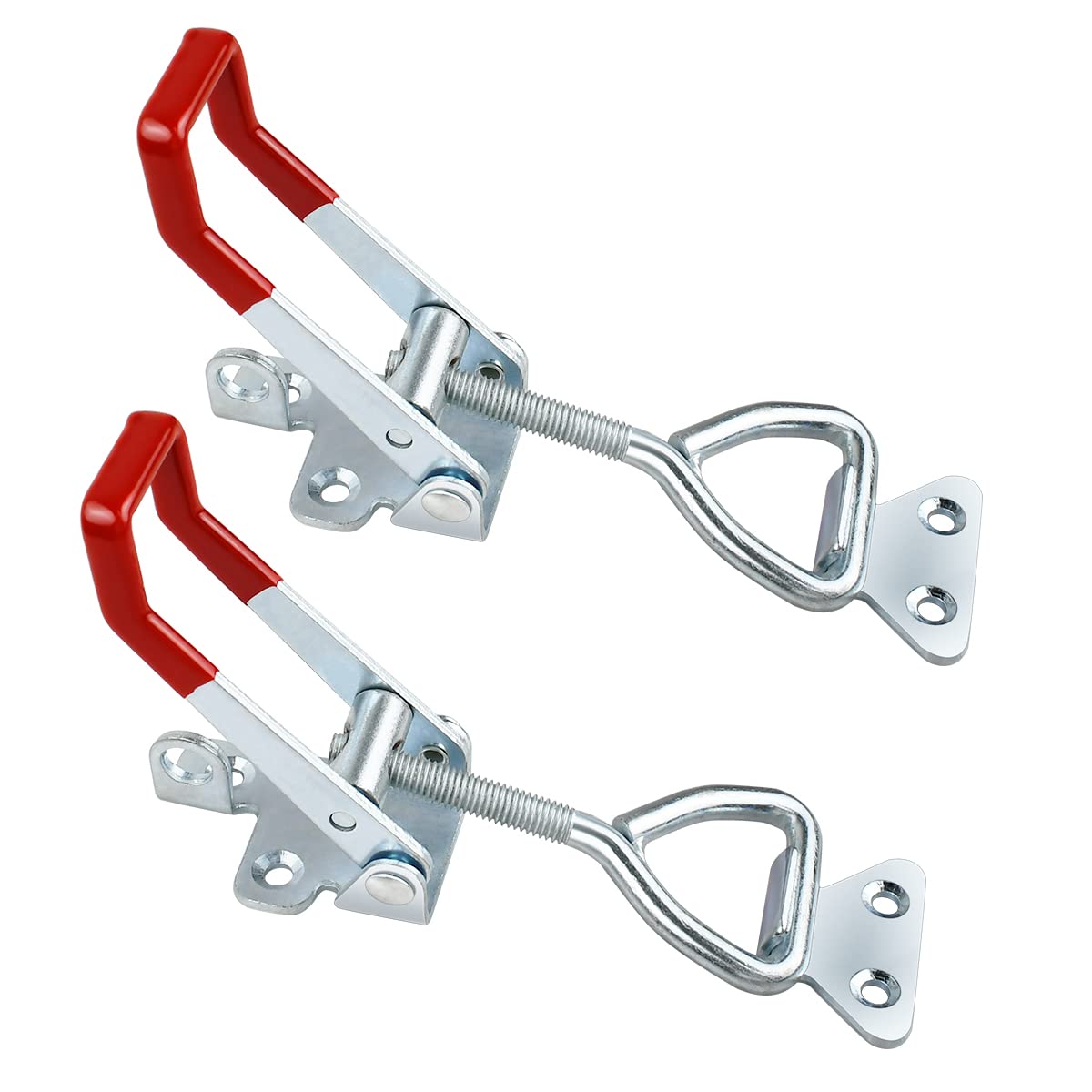 2 PCS Heavy Duty Toggle Clamp Latch 4003 Adjustable Latch Hardware, 1320Lbs Holding Capacity, Quick Release Pull Latch Clamp for Box Case Trunk, Industrial EquiIpment, Smoker Door and More (7.5inch)