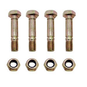 4-pack 710-0890 snowblowers shear bolts and nuts replaces mtd cub cadet troy-bilt 710-0890a 910-0890a snowthrower