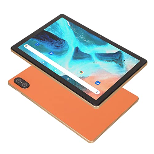 10.1inch IPS HD Screen Tablet PC, Android 11.0 2.0Ghz Octa Core 4G Calling Tablet, 6GB RAM 128GB ROM and Expandable 128GB Memory, 7000mAh Battery, Dual SIM Dual Standby Tablet PC(Orange)