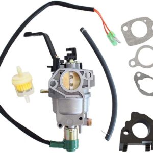 HQParts Carburetor for WH WH6500E WHC6500E WH7000 WH7000C WH7000E WH7000EC WH7500E WH7500EC WHC7500E 8KPRO 420CC 7000 7500 9000 Watt Generator Manual Chock