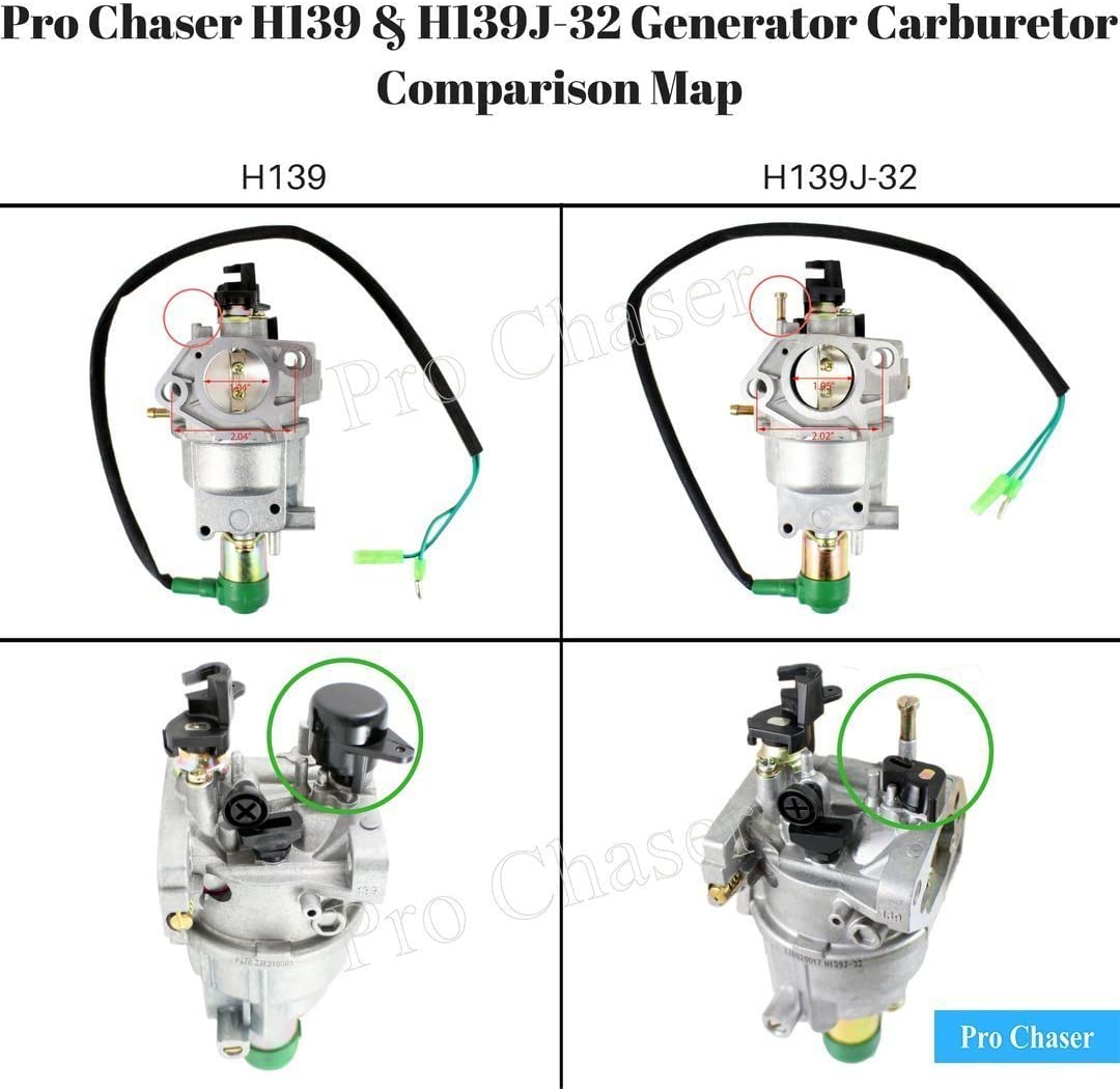 HQParts 16100-190-00 16100-188-00 Carburetor for Eastern Tools ETQ 7000 6700 6000 Watt TG7000 TG6700 TG7000E ETQ6000 TG52T42 ETQ 6950 TG60H12 Generator