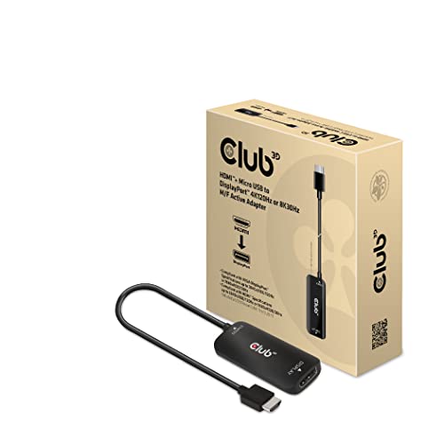 Club 3D CAC-1335 HDMI 2.1 to DisplayPort 1.4 4K120Hz or 8K30Hz M/F Active Adapter