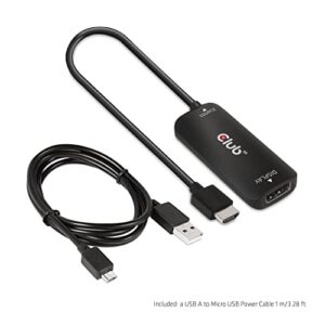 Club 3D CAC-1335 HDMI 2.1 to DisplayPort 1.4 4K120Hz or 8K30Hz M/F Active Adapter