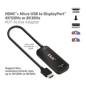 Club 3D CAC-1335 HDMI 2.1 to DisplayPort 1.4 4K120Hz or 8K30Hz M/F Active Adapter