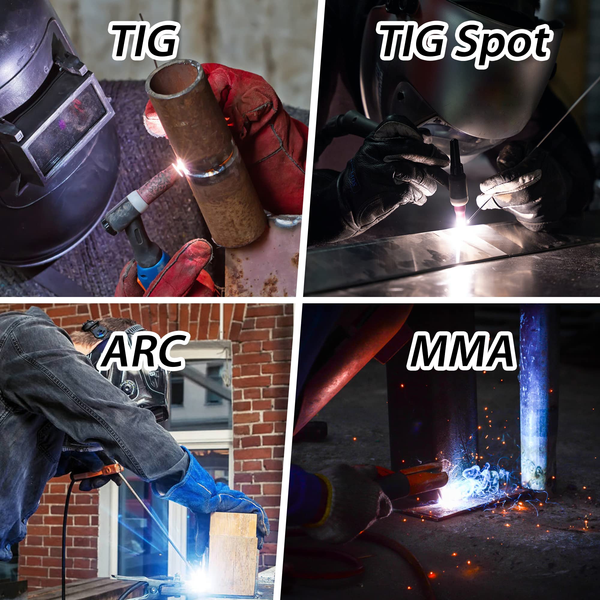 Tig welder TIG200GPACDC 200 Amp AC/DC Tig Welder/Arc/Spot Welder with Pulse AC/DC-Welding Gloves