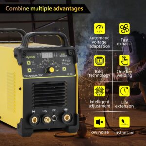 Tig welder TIG200GPACDC 200 Amp AC/DC Tig Welder/Arc/Spot Welder with Pulse AC/DC-Welding Gloves