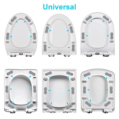 4 PACK Bidet Toilet Seat Bumper, Bidet Attachment for Toilet, Universal Seat Bumper Kit Replacement Bumpers, to Raise Toilet Bumpers Height, Reduce the Noise，Stop the Toilet from Sliding