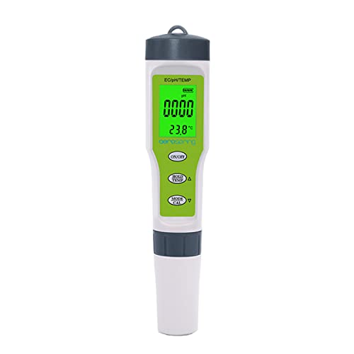 AEROSPRING 3-in-1 Waterproof Multifunction Digital Meter, Measures Electrical Conductivity (EC), pH and Temperature Functions Specially Designed for Hydroponic Systems