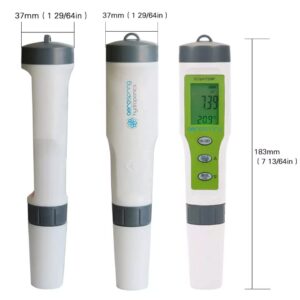 AEROSPRING 3-in-1 Waterproof Multifunction Digital Meter, Measures Electrical Conductivity (EC), pH and Temperature Functions Specially Designed for Hydroponic Systems