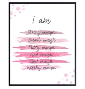 positive quotes wall decor - positive affirmations for women - motivational wall art - encouraging wall decor - encouragement gifts for women - inspirational wall decor posters - 8x10 unframed