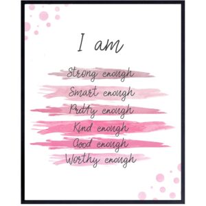 Positive Quotes Wall Decor - Positive Affirmations for Women - Motivational Wall Art - Encouraging Wall Decor - Encouragement Gifts for Women - Inspirational Wall Decor Posters - 8x10 UNFRAMED