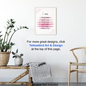 Positive Quotes Wall Decor - Positive Affirmations for Women - Motivational Wall Art - Encouraging Wall Decor - Encouragement Gifts for Women - Inspirational Wall Decor Posters - 8x10 UNFRAMED